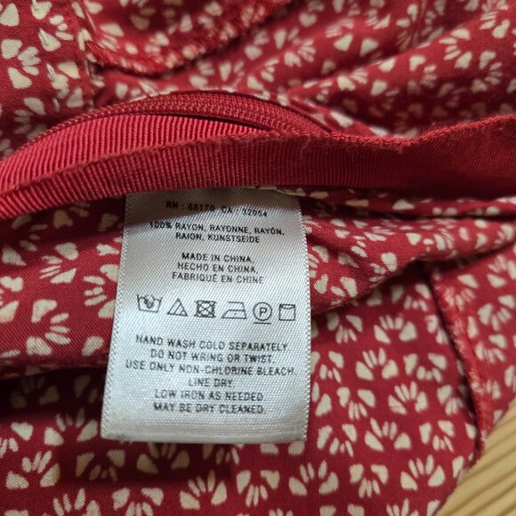 Anthropologie Maeve Red High Rise Wide Leg Bohemian Flare Lightweight Pants 4 - Picture 7 of 9